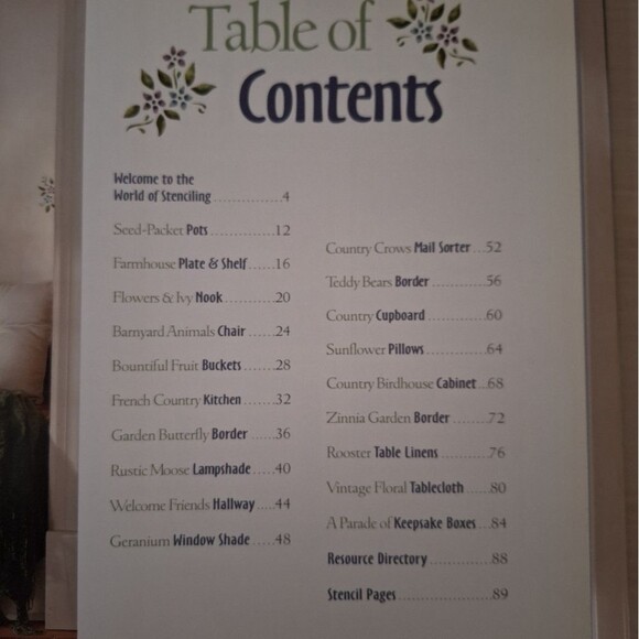 Country Stenciling Easy, Beautiful Designs for Your Home, Stencils Included - Picture 3 of 9